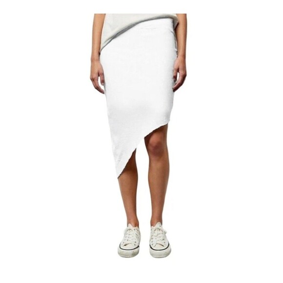 FRANK & EILEEN Tee Lab Asymmetrical Skirt Medium Orange Peach NEW Lined Casual - Picture 2 of 8